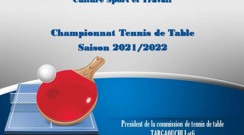 Désignation Tennis de Table du 21/05/2022