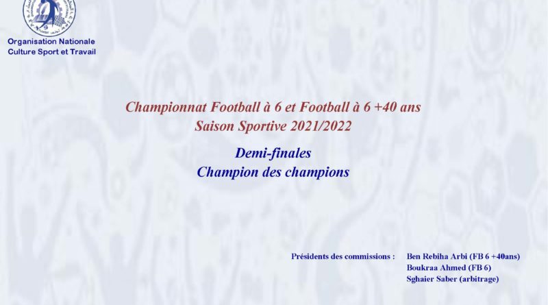 Désignation Champion des champions du 01/10/2022