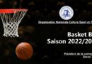 Classement Basket Ball Dames Groupe D arrêté au 18-02-2023