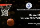 Calendrier Groupe (E,F) Basket Ball (H) 2022-2023